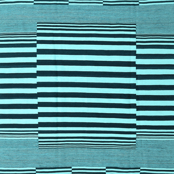 Square Abstract Light Blue Contemporary Rug, con2788lblu