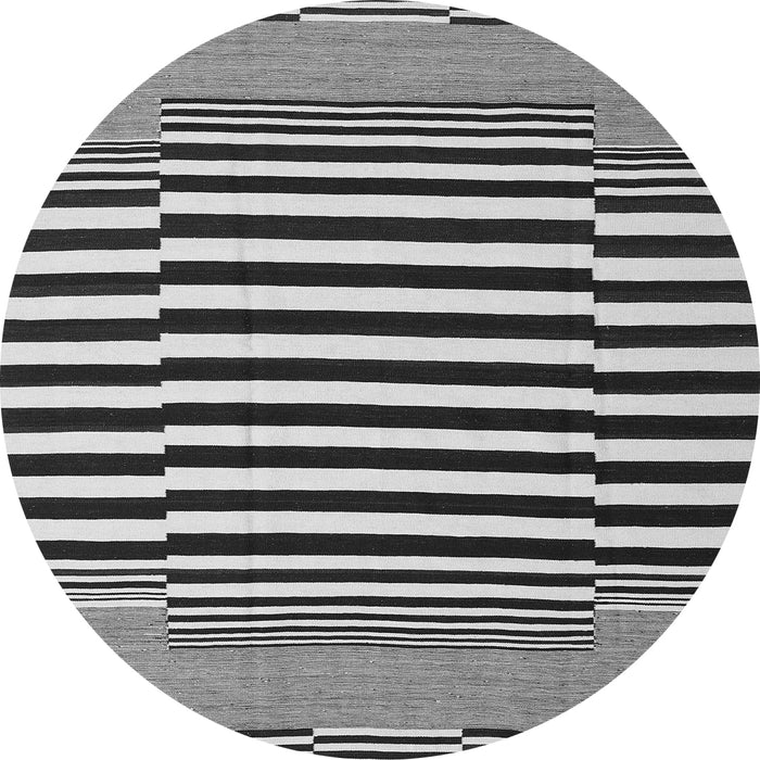 Square Abstract Gray Contemporary Rug, con2788gry