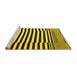 Sideview of Machine Washable Abstract Yellow Contemporary Rug, wshcon2788yw