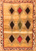 Serging Thickness of Machine Washable Abstract Orange Contemporary Area Rugs, wshcon2789org