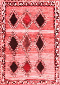 Abstract Red Contemporary Rug, con2789red