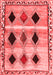 Abstract Red Contemporary Area Rugs