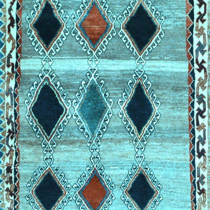 Machine Washable Abstract Light Blue Contemporary Rug, wshcon2789lblu