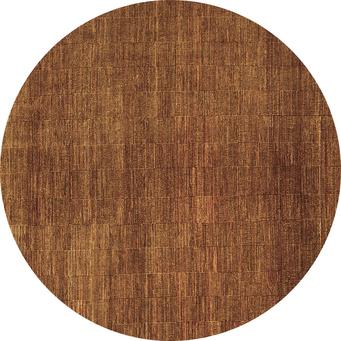 Round Abstract Brown Contemporary Rug, con278brn