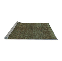 Sideview of Machine Washable Abstract Light Blue Contemporary Rug, wshcon278lblu