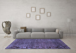 Machine Washable Abstract Blue Contemporary Rug in a Living Room, wshcon278blu