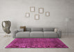 Machine Washable Abstract Purple Contemporary Area Rugs in a Living Room, wshcon278pur