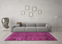 Machine Washable Abstract Purple Contemporary Rug, wshcon278pur