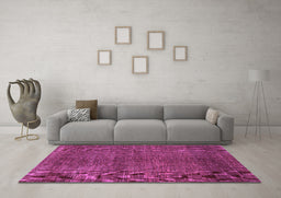 Machine Washable Abstract Purple Contemporary Area Rugs in a Living Room, wshcon278pur