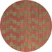 Square Abstract Brown Contemporary Rug, con2790brn