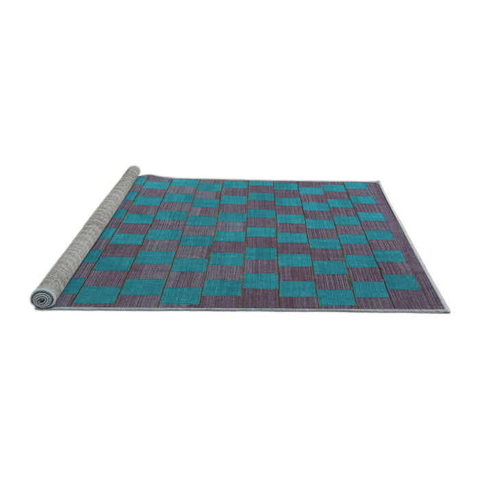 Sideview of Machine Washable Abstract Light Blue Contemporary Rug, wshcon2790lblu