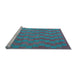 Sideview of Machine Washable Abstract Light Blue Contemporary Rug, wshcon2790lblu