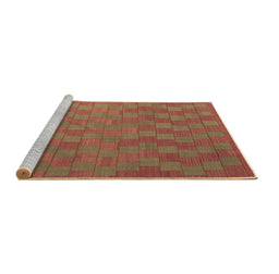 Sideview of Machine Washable Abstract Brown Contemporary Rug, wshcon2790brn