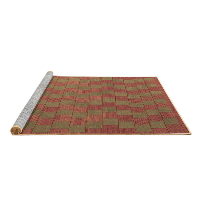 Sideview of Machine Washable Abstract Brown Contemporary Rug, wshcon2790brn