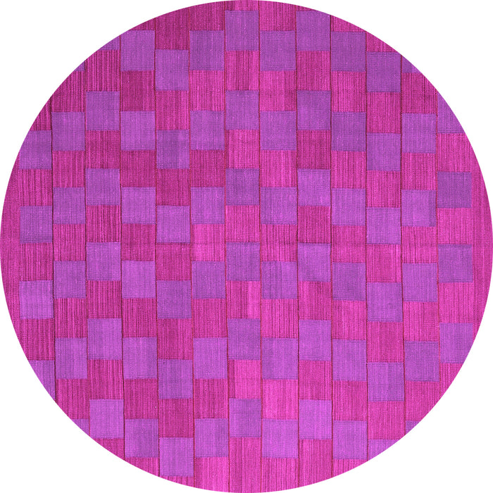 Round Machine Washable Abstract Pink Contemporary Rug, wshcon2790pnk