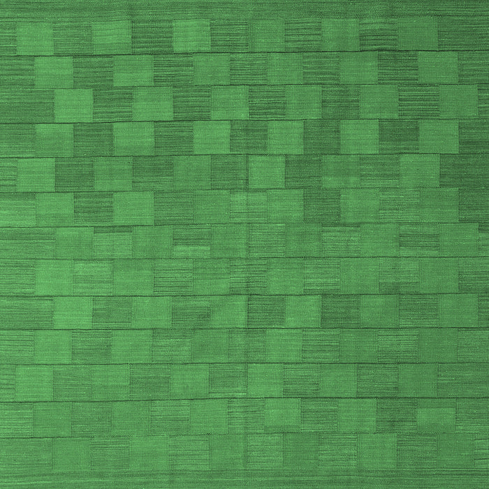 Square Abstract Emerald Green Contemporary Rug, con2790emgrn