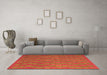 Machine Washable Abstract Orange Contemporary Area Rugs in a Living Room, wshcon2790org