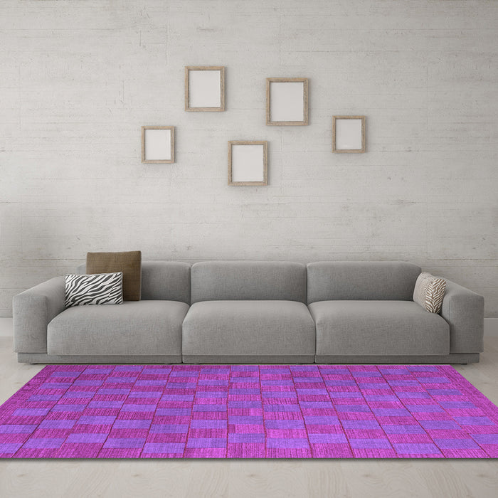 Machine Washable Abstract Purple Contemporary Area Rugs in a Living Room, wshcon2790pur