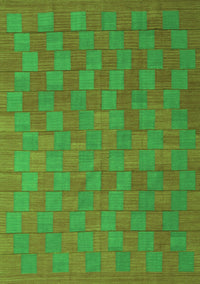 Abstract Green Contemporary Rug, con2790grn