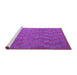 Sideview of Machine Washable Abstract Purple Contemporary Area Rugs, wshcon2790pur