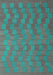 Machine Washable Abstract Turquoise Contemporary Area Rugs, wshcon2790turq