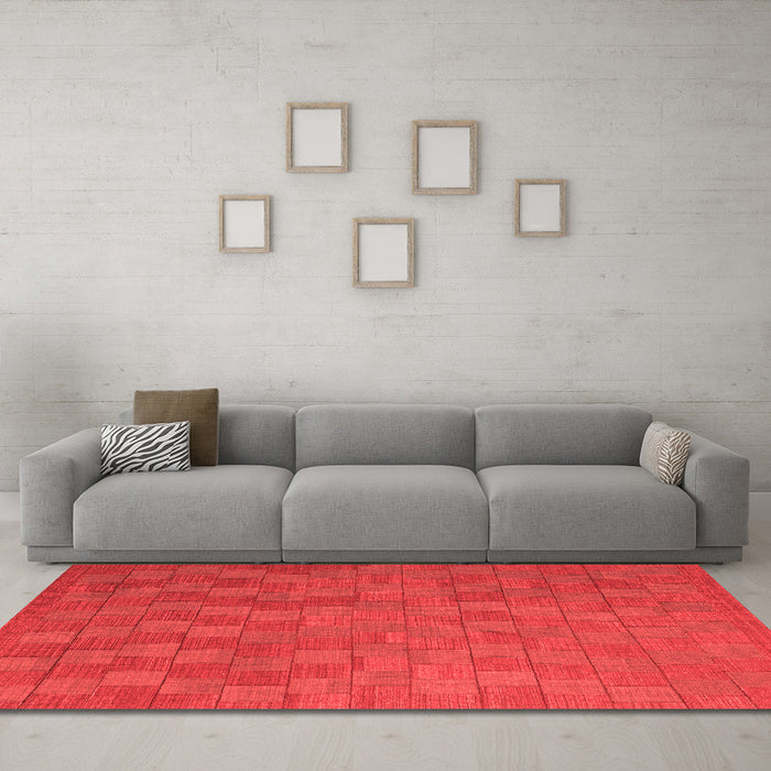 Contemporary Red Washable Rugs