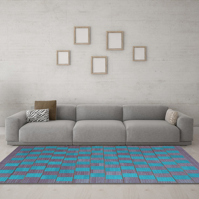 Machine Washable Abstract Light Blue Contemporary Rug in a Living Room, wshcon2790lblu