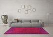 Machine Washable Abstract Pink Contemporary Rug in a Living Room, wshcon2791pnk