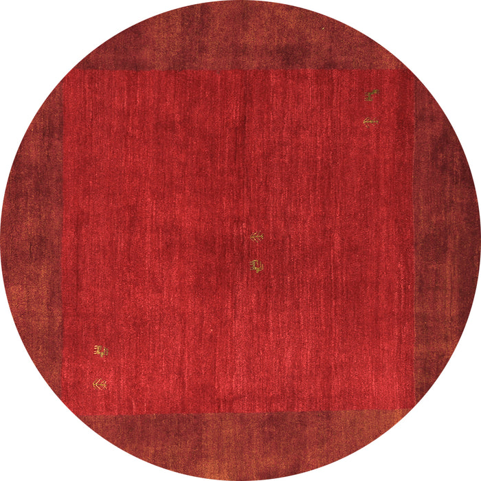 Square Abstract Orange Contemporary Rug, con2791org