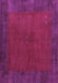 Machine Washable Abstract Purple Contemporary Area Rugs, wshcon2791pur