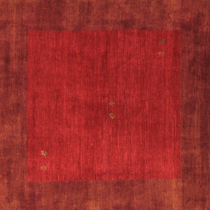 Serging Thickness of Abstract Orange Contemporary Rug, con2791org