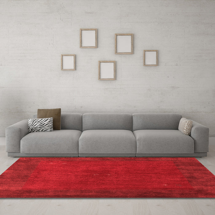 Contemporary Red Washable Rugs