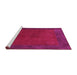 Sideview of Machine Washable Abstract Pink Contemporary Rug, wshcon2791pnk