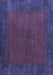 Abstract Blue Contemporary Rug, con2791blu