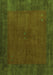 Serging Thickness of Machine Washable Abstract Green Contemporary Area Rugs, wshcon2791grn