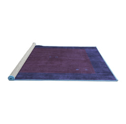 Sideview of Machine Washable Abstract Blue Contemporary Rug, wshcon2791blu