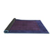 Sideview of Abstract Blue Contemporary Rug, con2791blu