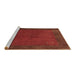 Sideview of Machine Washable Abstract Brown Contemporary Rug, wshcon2791brn