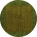 Machine Washable Abstract Green Contemporary Area Rugs, wshcon2791grn