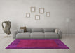 Machine Washable Abstract Purple Contemporary Area Rugs in a Living Room, wshcon2791pur