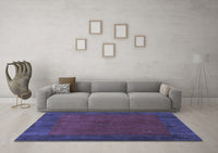 Machine Washable Abstract Blue Contemporary Rug, wshcon2791blu