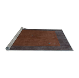 Sideview of Machine Washable Abstract Light Blue Contemporary Rug, wshcon2791lblu