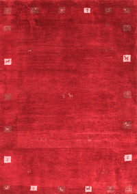 Abstract Red Contemporary Rug, con2792red