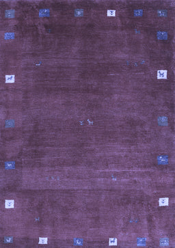 Abstract Blue Contemporary Rug, con2792blu