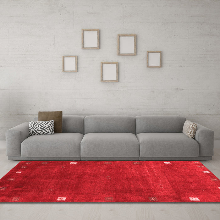 Contemporary Red Washable Rugs