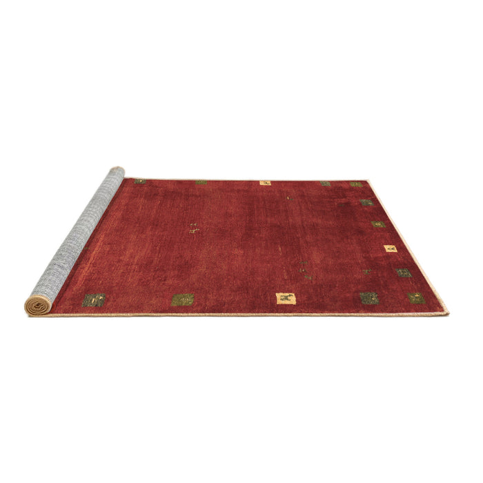 Sideview of Machine Washable Abstract Brown Contemporary Rug, wshcon2792brn