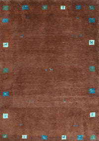 Abstract Light Blue Contemporary Rug, con2792lblu