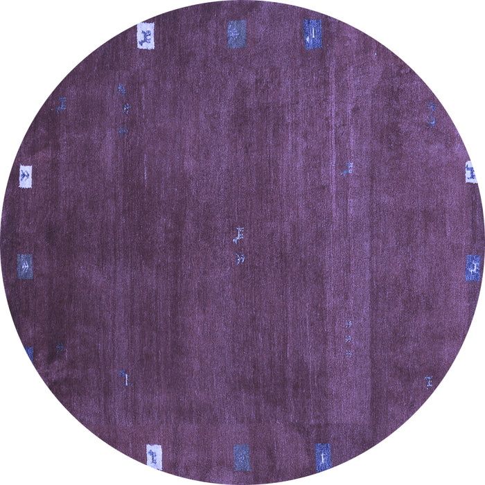 Round Machine Washable Abstract Blue Contemporary Rug, wshcon2792blu