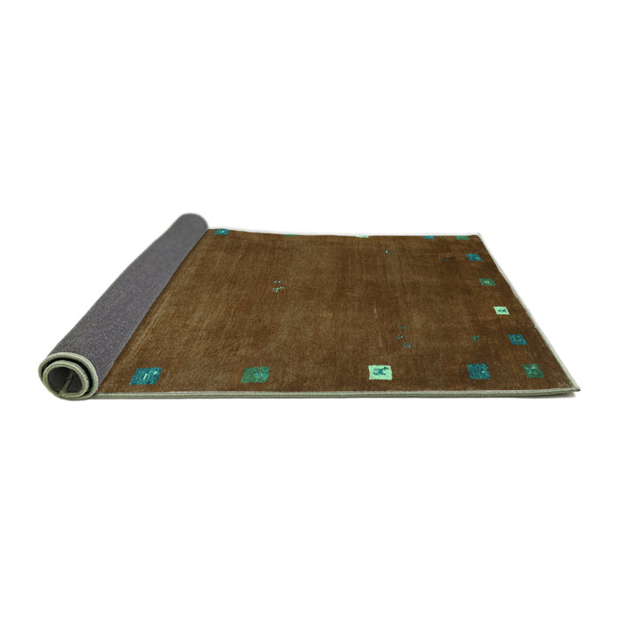 Sideview of Abstract Turquoise Contemporary Rug, con2792turq