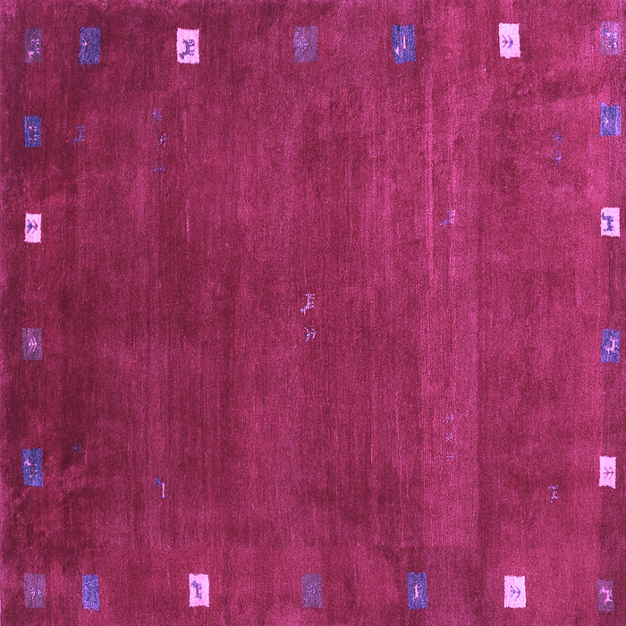 Square Abstract Purple Contemporary Rug, con2792pur